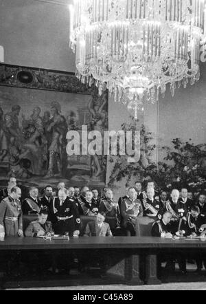 Firma del "Patto d'acciaio" di Berlino Foto Stock