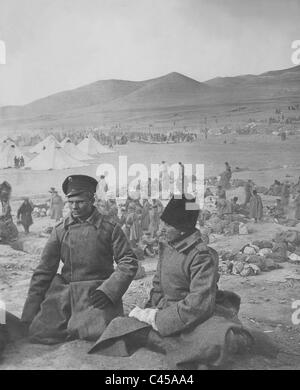 Prigionieri di guerra russi durante la guerra Russo-Giapponese, 1905 Foto Stock