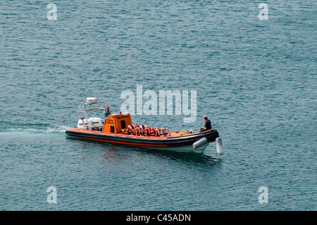 Tour in barca a Ramsey suono a San Giustiniano, Nord Pembrokeshire, Galles Foto Stock