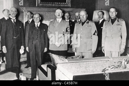 Foto di gruppo durante la conferenza di Monaco, 1938 Foto Stock