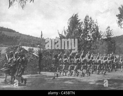 Askaris durante la Prima Guerra Mondiale in tedesco in Africa orientale Foto Stock