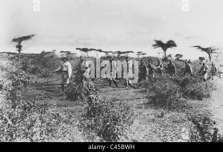 Askaris durante la Prima Guerra Mondiale in tedesco in Africa orientale Foto Stock