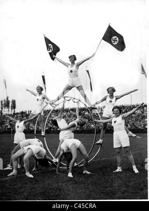 Lega delle ragazze tedesche evento sportivo Foto Stock