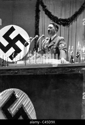 Hitler parla al Palazzo dello Sport, 1938 Foto Stock