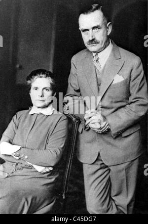 Thomas Mann e sua moglie Katia Mann, 1929 Foto Stock