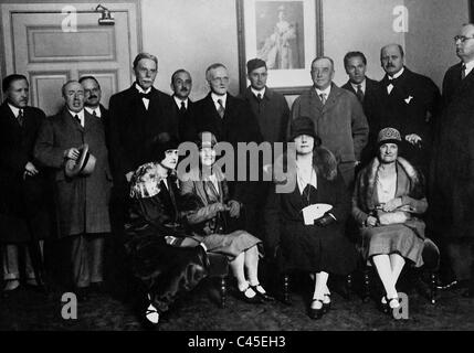 La delegazione britannica durante la prima Conferenza dell' Aia, 1929 Foto Stock