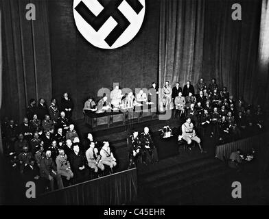Hermann Goering in una sessione del Reichstag a Norimberga, 1935 Foto Stock