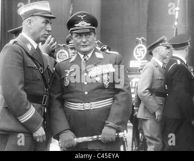 Fritz Todt e Hermann Goering a Norimberga, 1938 Foto Stock