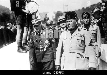 Carl Eduard von Sachsen-Coburg e Benito Mussolini, 1938 Foto Stock