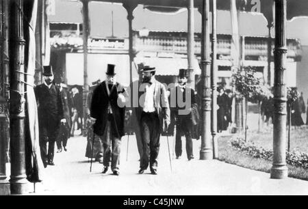 Re Guglielmo I. sulla passeggiata termale di Bad Ems, 1870 Foto Stock