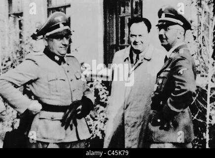 Heinrich Himmler con massaggiatore Felix Kersten, 1944 Foto Stock