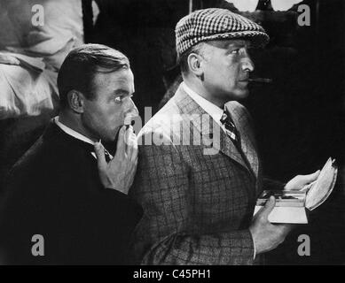 Heinz Ruehmann e Hans Albers in "l'uomo che era Sherlock Holmes', 1937 Foto Stock