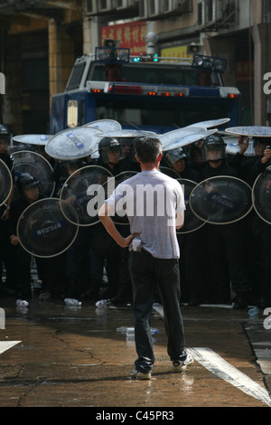 Dimostrazione di protesta, Macau, Cina Foto Stock