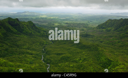 Vista della valle di Kauai Foto Stock