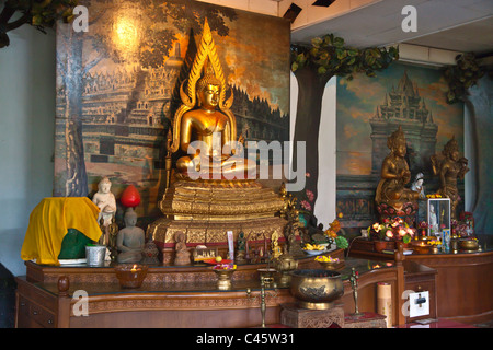 BRAHMA VIHARA ARAMA è l'isola solo monastero buddista situato nei pressi di Lovina nel nord dell'isola - Bali, Indonesia Foto Stock