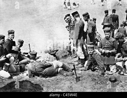 I soldati tedeschi sulle manovre, 1911 Foto Stock