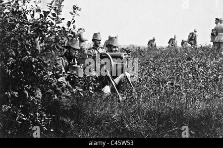 I soldati tedeschi sulle manovre, 1910 Foto Stock