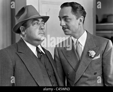 Eugene Pallette e William Powell in 'Il canile omicidio caso', 1933 Foto Stock