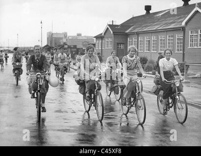 Il tedesco studentesse in Southampton, 1936 Foto Stock