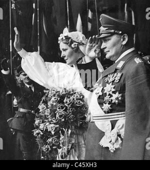 Nozze di Hermann Goering e Emmy Sonnemann, 1935 Foto Stock