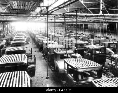 La produzione di auto da parte di General Motors a Detroit, 1928 Foto Stock