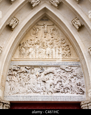 Mariazell - dettaglio dal portale della basilica - Austria Foto Stock