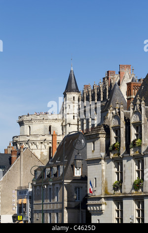 Dettagli architettonici intorno al castello di Amboise, Amboise, Indre-et-Loire, Francia Foto Stock