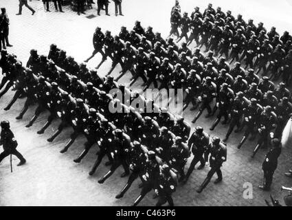 SS del Bodyguard reggimento "Adolf Hitler' al Rally di Norimberga Foto Stock