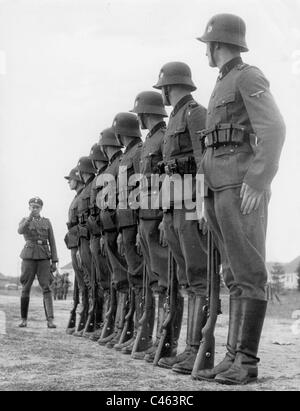 SS del Bodyguard reggimento "Adolf Hitler nella caserma cantiere, 1938 Foto Stock