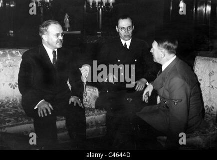 Vyacheslav Molotov con Adolf Hitler, 1940 Foto Stock