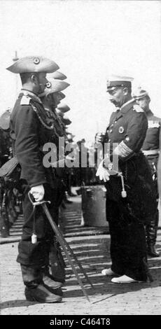 L'imperatore Guglielmo II presso l'addio del tedesco Expeditionary Corps, 1900 Foto Stock