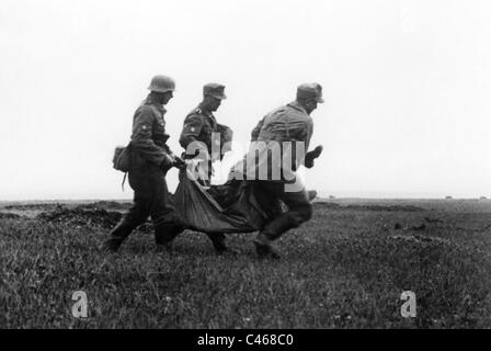 Un ferito fante, 1942 Foto Stock