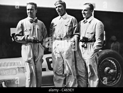 Rudolf Caracciola, Manfred von Brauchitsch e Hermann Lang, 1938 Foto Stock