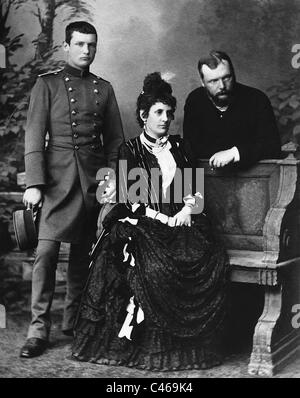 Il principe Ludwig di Baviera con la sua famiglia, 1886 Foto Stock