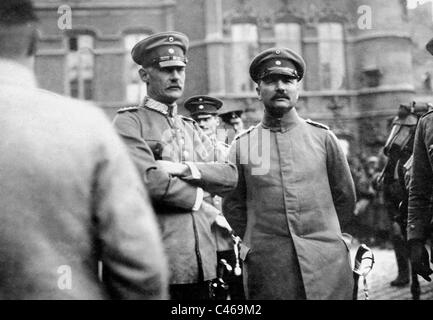 Il principe ereditario Rupprecht di Baviera e Konrad Krafft von Dellmensingen, 1914 Foto Stock