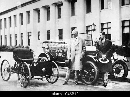 Henry Ford e suo figlio Edsel, 1927 Foto Stock