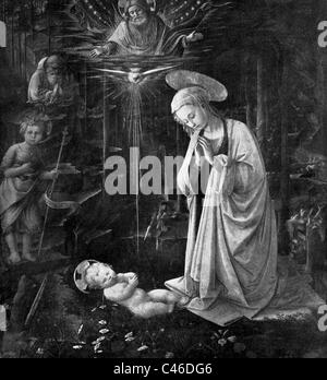 Maria e Gesù da Fra Filippo Lippi Foto Stock