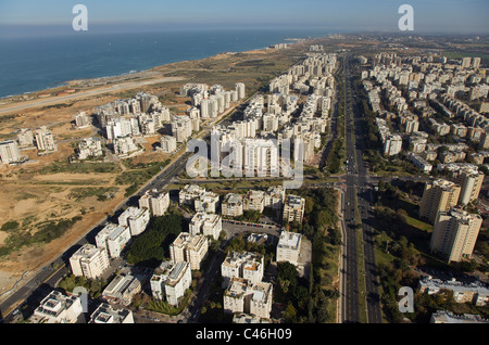 Fotografia aerea della Ramat Aviv quartiere nel nord di Tel Aviv Foto Stock