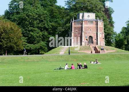 Monte Rosso cappella, un edicola medievale cappella su una via di pellegrinaggio in passeggiate, King's Lynn, Norfolk Foto Stock