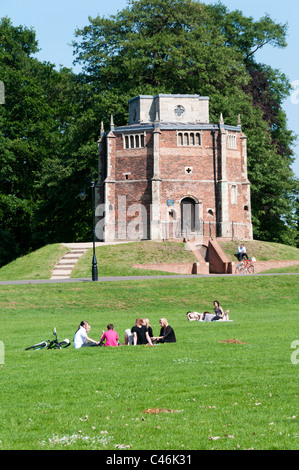 Monte Rosso cappella, un edicola medievale cappella su una via di pellegrinaggio in passeggiate, King's Lynn, Norfolk Foto Stock