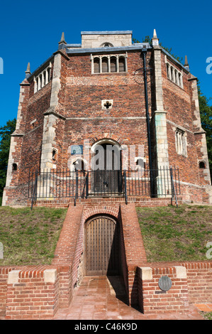 Monte Rosso cappella, un edicola medievale cappella su una via di pellegrinaggio in passeggiate, King's Lynn, Norfolk Foto Stock