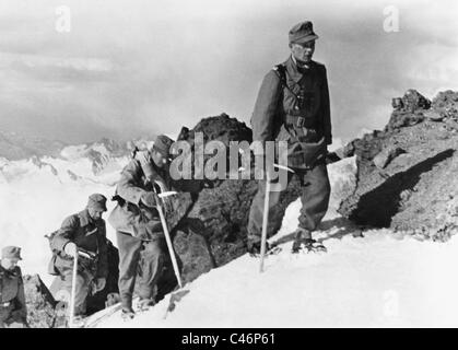 La seconda guerra mondiale: Fronte orientale. Il tedesco della Wehrmacht in montagne del Caucaso, 1942 Foto Stock