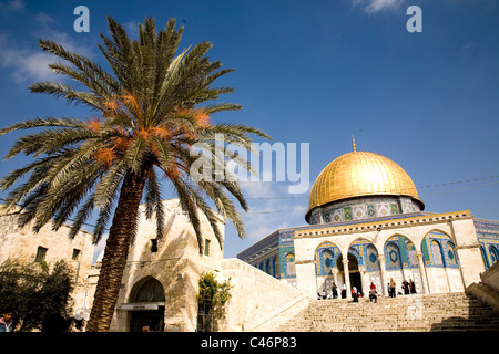 Fotografia di Al Akza moschea nella città vecchia di Gerusalemme Foto Stock