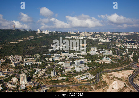 Fotografia aerea della "Technion" - Israele's Institute of Technology di Haifa Foto Stock