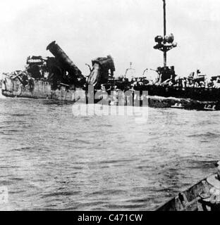 La Prima Guerra Mondiale: Cruiser 'Emden' nell'Oceano Indiano, 1914 Foto Stock