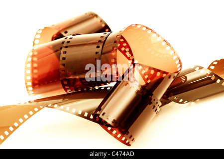 Chiudere l immagine di un vecchio 35 mm di pellicola negativa striscia. Foto Stock