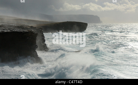 Isole Orcadi, Yesnaby litorale Foto Stock