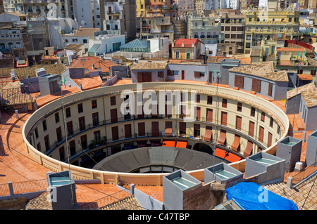 Vista aerea di Plaza Redonda Valencia,Spagna Foto Stock