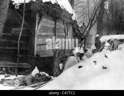 Artiglieria tedesca osservazione post, 1915 Foto Stock