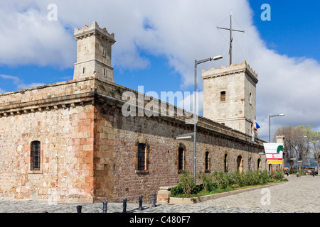 Il Castell de Montjuic, Barcellona, Catalunya, Spagna Foto Stock